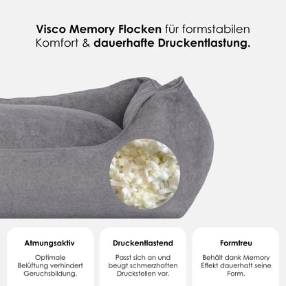 Orthopedisch hondenbed The Cloud (donkergrijs)